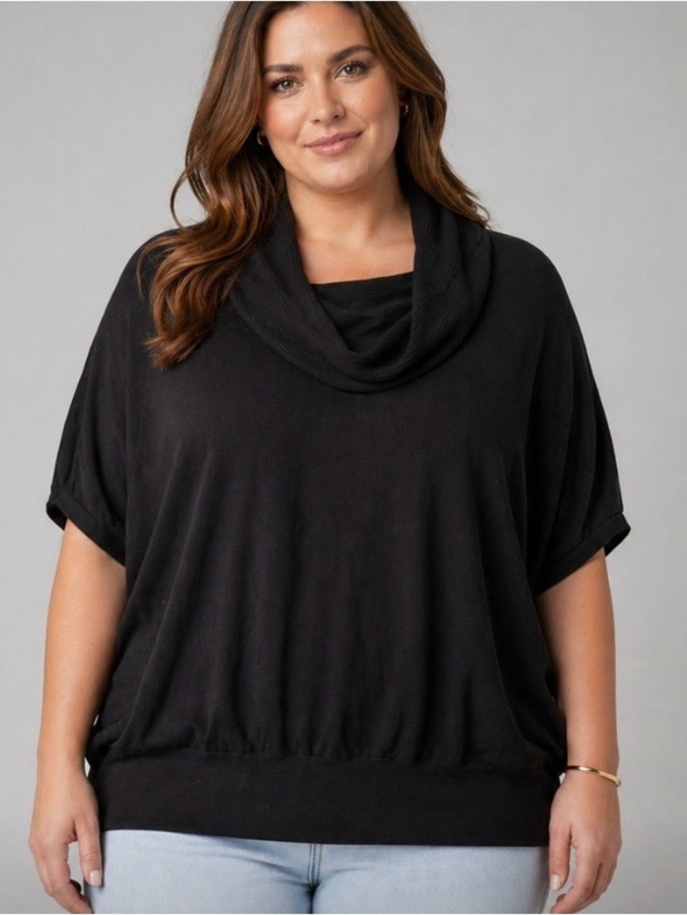 NWT!Liz & Me Black Cowl Neck Sweater Size 4X
